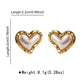 Round Square Heart Shape Pearl Earrings [304 Stainless Steel, 18K Gold Plated]