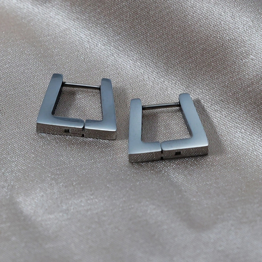 Square Earrings [Stainless Steel]