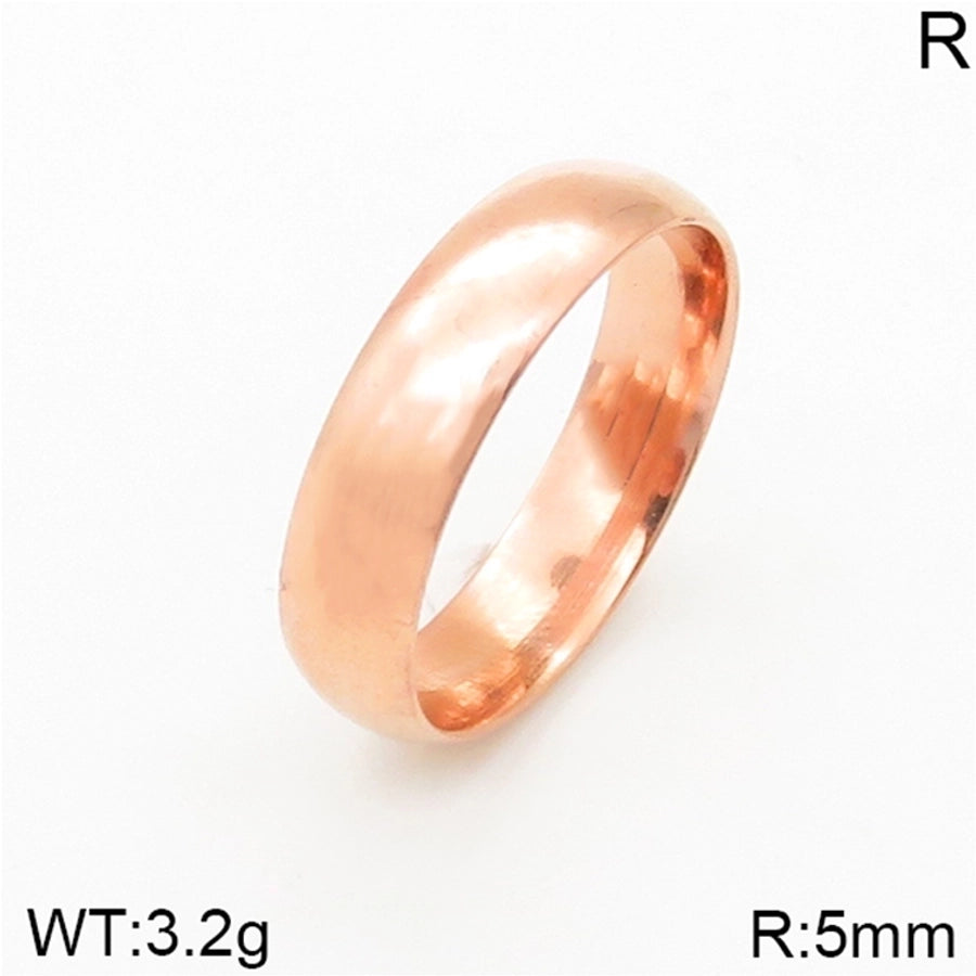 Ronde ring [304 roestvrij staal 18K vergulde goud]