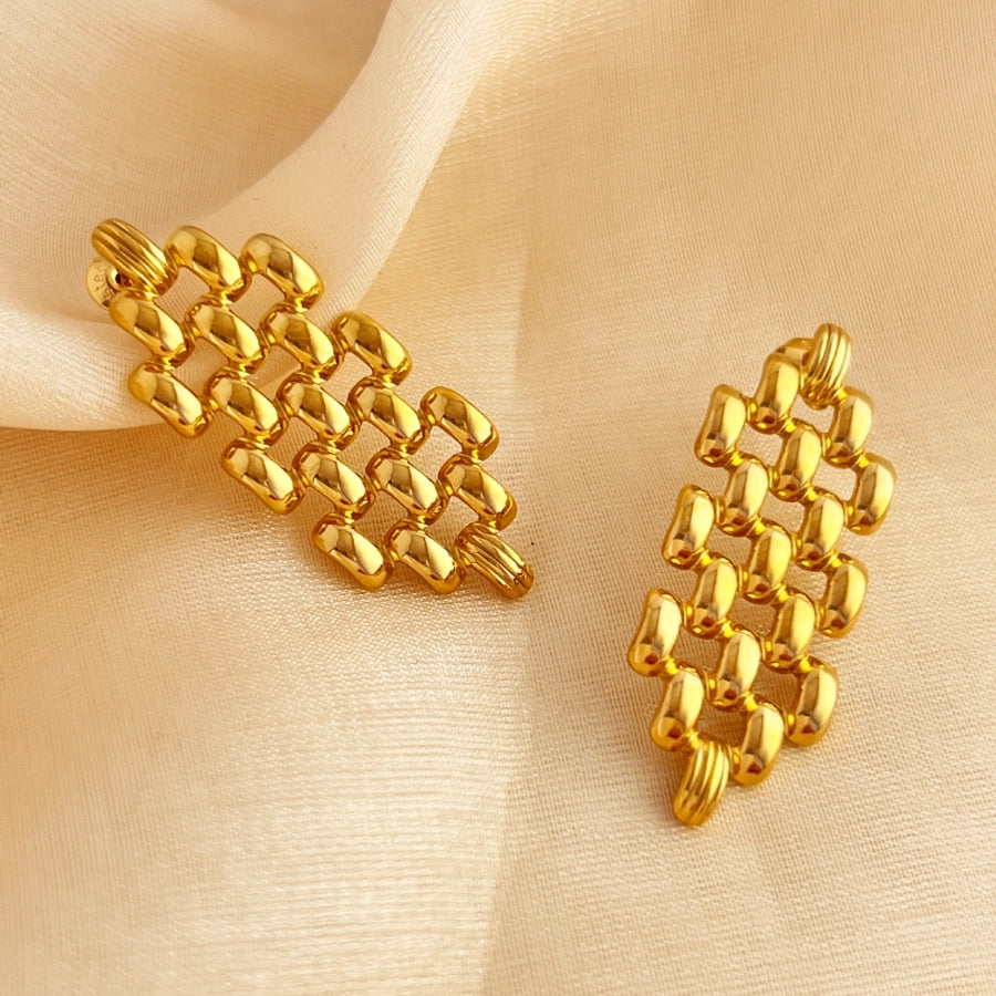 Chain Earrings [304 Stainless Steel,18K Gold Plated]