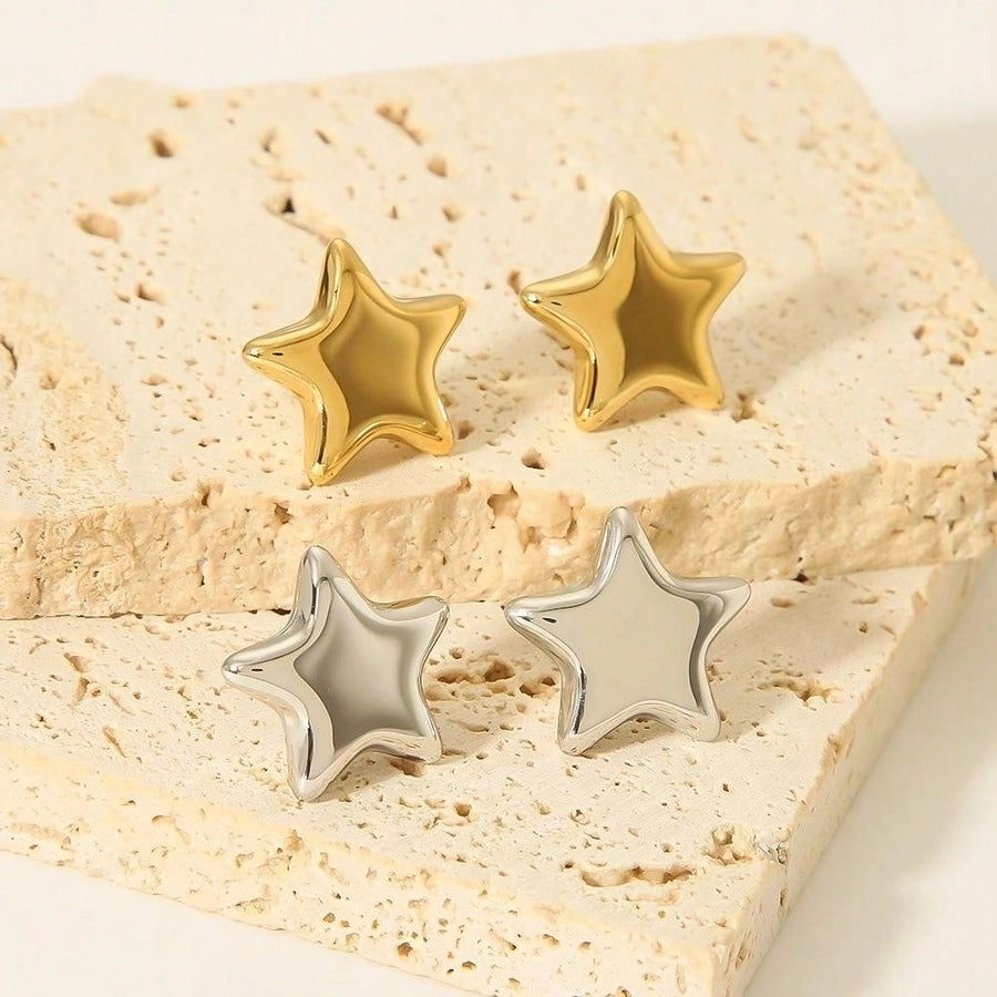 Star Stud Earrings [304 Stainless Steel]