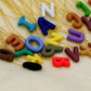 Resin Letter Necklace [304 Stainless Steel,14K Gold Plated]