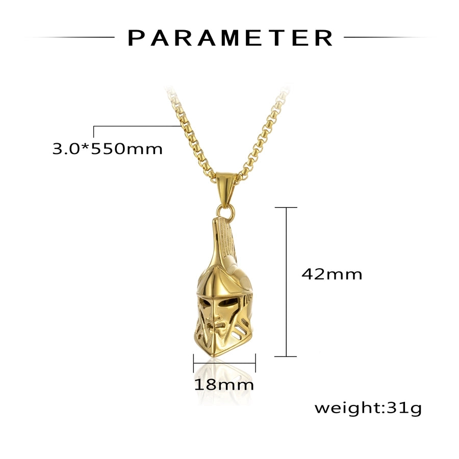 Hip-Hop Retro Solid Color Pendant Necklace [304 Stainless Steel]