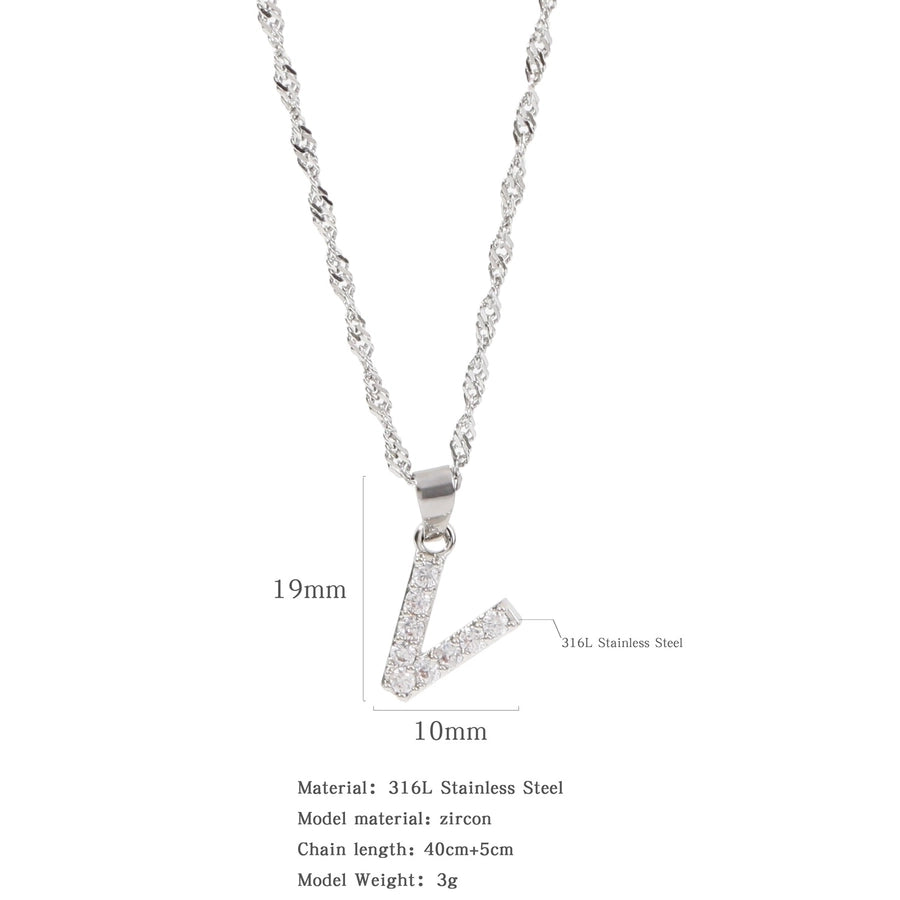 Constellation Zircon Pendant Necklace [304 Stainless Steel ]