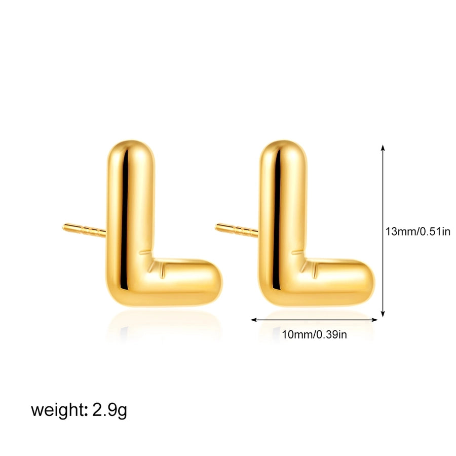 Letter Ear Studs [304 Stainless Steel]