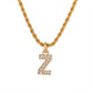 Shiny Letter Pendant Necklace [304 Stainless Steel]