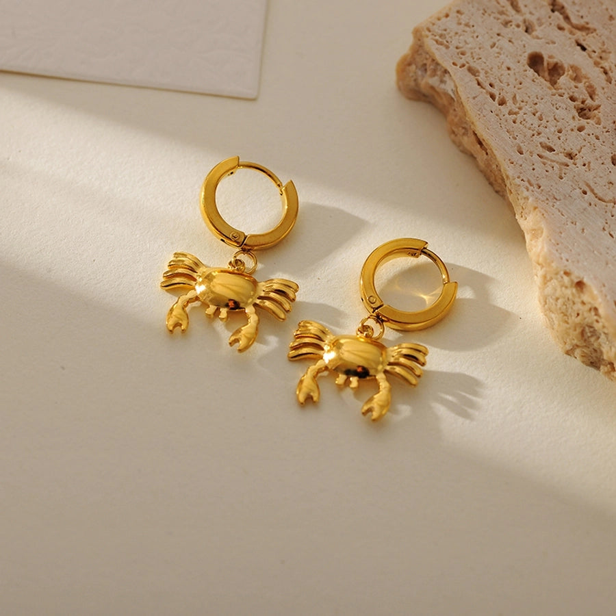 Mix Beach Designs Earrings [304 Stainless Steel,18K Gold Plated]