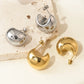 Bulb Stud Earrings [304 Stainless Steel, 14K Gold Plated]