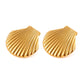 Big Shell Earrings [304 Stainless Steel,18K Gold Plated]