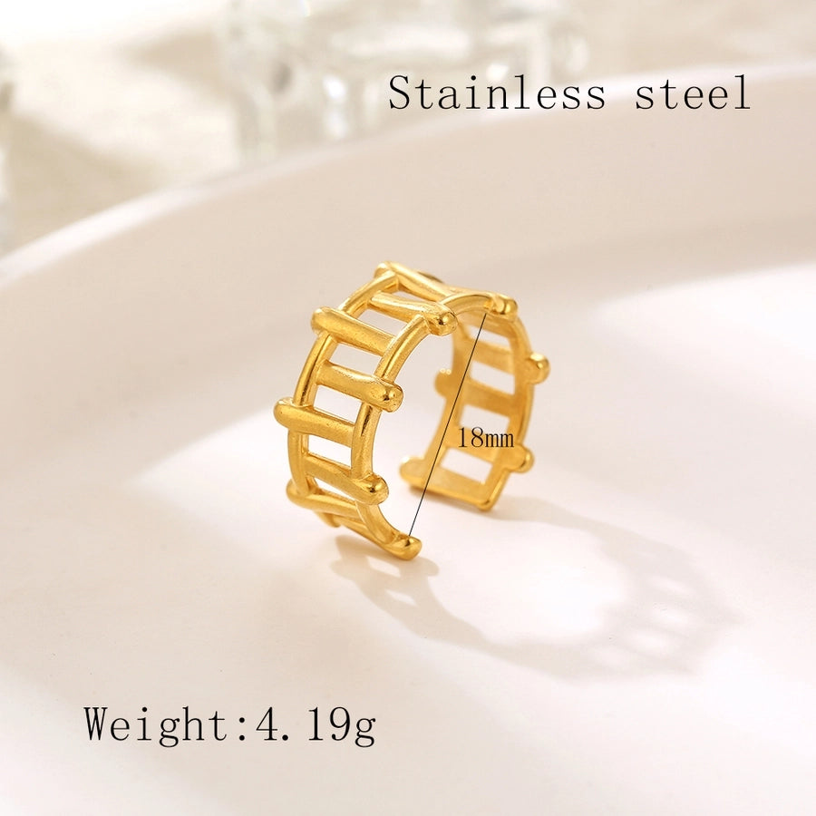 Mix -Designs Ringe [304 Edelstahl 18K Gold plattiert]