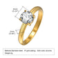 Zircon  Open Ring [201 Stainless Steel, 18K Gold Plated]