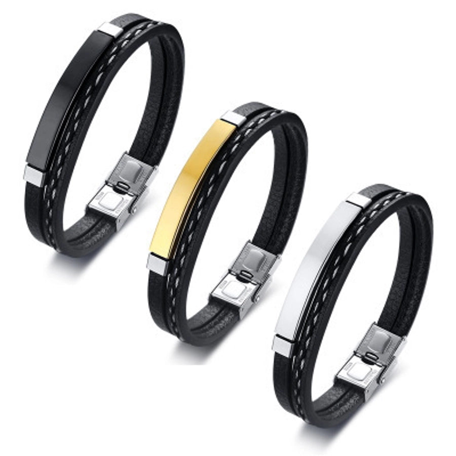 PU Leather Bracelet [304 Stainless Steel]