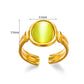 Vintage Style Oval Opal Inlay Open Ring[304 Stainless Steel]