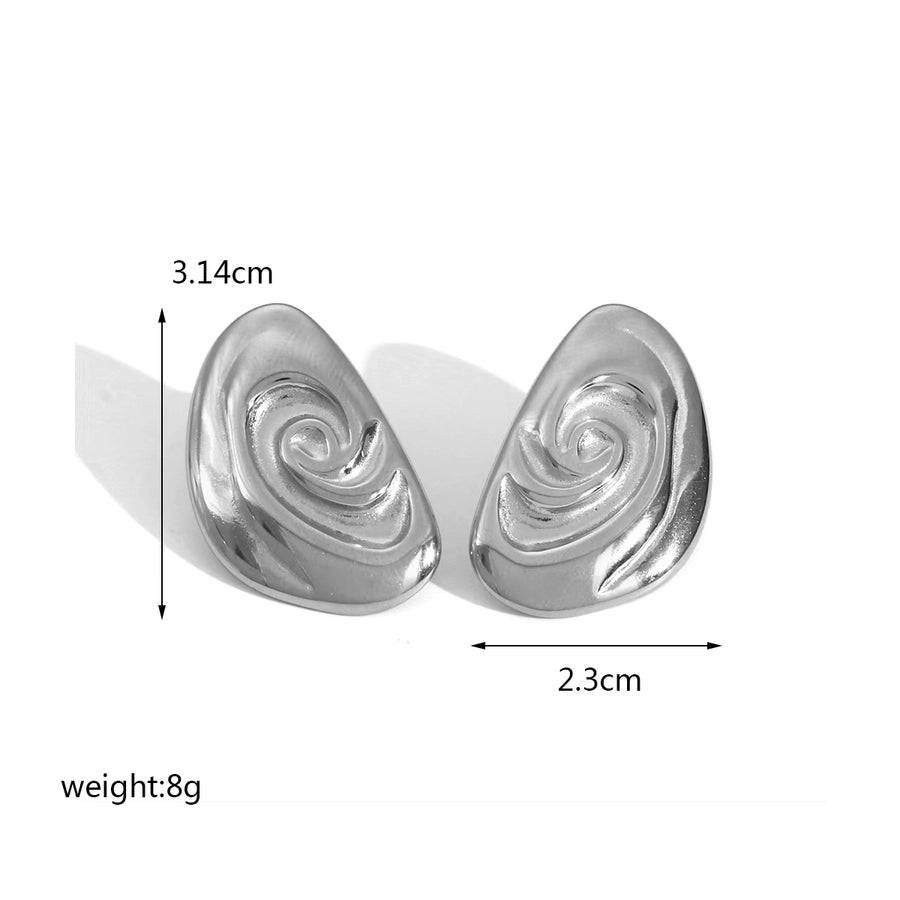 Mix Designs øreringer [304 rustfritt stål, 18K gullbelagt]