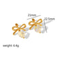 Heart Shape Bow Knot Earrings [304 Stainless Steel]