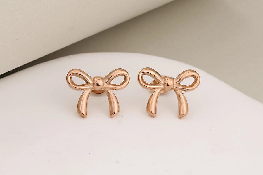 Bow Knot Earrings [304 Stainless Steel]