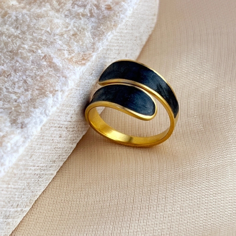 Retro Luxurious Enamel Ring [304 Stainless Steel 18K Gold Plated]