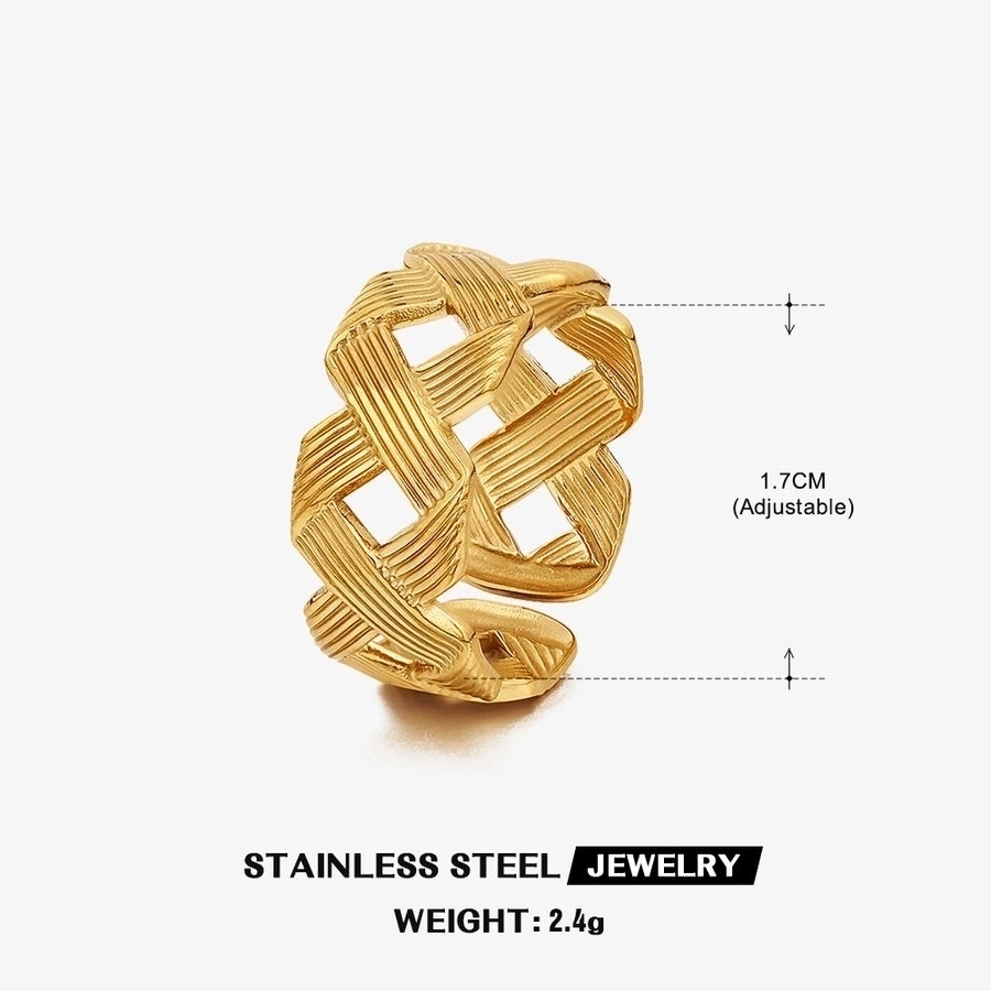 Simple Style Plating Ring [304 Stainless Steel 18K Gold Plated]