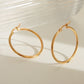 Thin Hoop Earrings [304 Stainless Steel,18K Gold Plated]