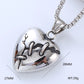 Retro Punk Pistol Heart Shape Pendant Necklace [304 Stainless Steel]