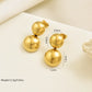 Double Round Earrings [304 Stainless Steel,14K Gold Plated]