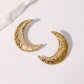 Moon Earrings [304 Stainless Steel,18K Gold Plated]