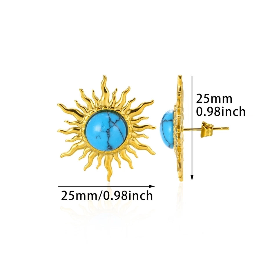 Exaggerated Sun Earrings [304 Stainless Steel]