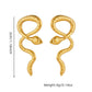 Snake Earrings [304 Stainless Steel,18K Gold Plated]