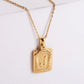 Simple Style Plating Letter Pendant Necklace [304 Stainless Steel,18K Gold Plated]