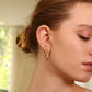 U Shape Plating Earrings [304 Stainless Steel,18K Gold Plated]