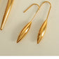 Water Droplets Gourd Hook Earrings [304 Stainless Steel,18K Gold Plated]