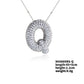 Three-dimensional Letter Zircon Pendant Necklace [304 Stainless Steel,Copper]