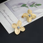 Flower Inlay Opal 18K Gold Plated Earrings [304 Stainless Steel, 18K Gold Plated]