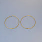 Thin Hoop Earrings [304 Stainless Steel,18K Gold Plated]