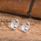 Striped Hoop Earrings [201 Stainless Steel]