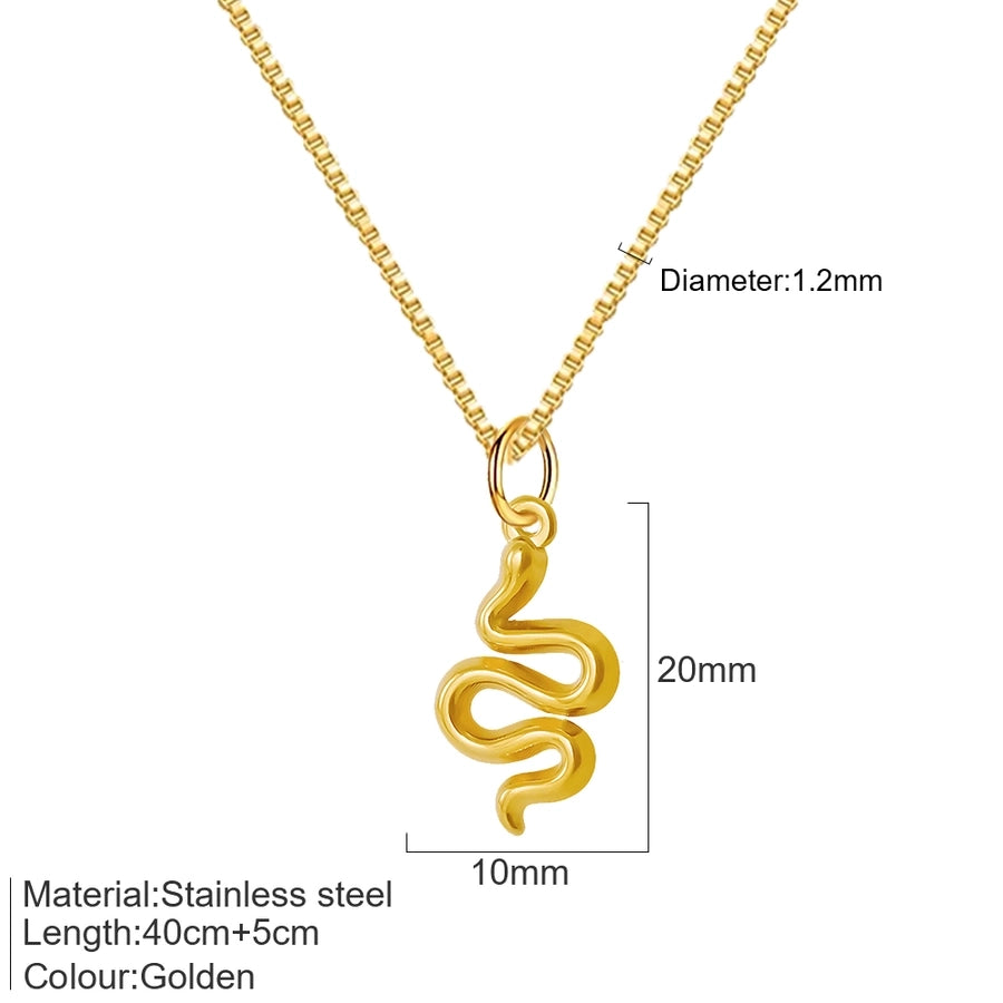 Box Chain Pendant Necklace [304 Stainless Steel]