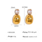 Water Droplets Zircon Earrings [304 Stainless Steel,18K Gold Plated]