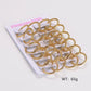 Pack of 12 Pairs Hoop Earrings [304 Stainless Steel,18K Gold Plated]