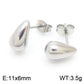 Water Droplets Ear Studs [Stainless Steel,18K Gold Plated]