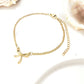 Bow Knot Bracelets/Anklet/Necklace/Set [304 Stainless Steel,18K Gold Plated]