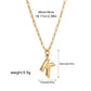 Sieraden preppy stijl solide kleur glanzende letter 304 roestvrijstalen hanger ketting