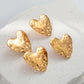 Wide Heart Earrings [304 Stainless Steel,14K Gold Plated]