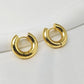 Round Oval Circle Earrings [304 Stainless Steel,18K Gold Plated]