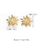 Chrysanthemum Pearl Earrings [304 Stainless Steel,14K Gold Plated]