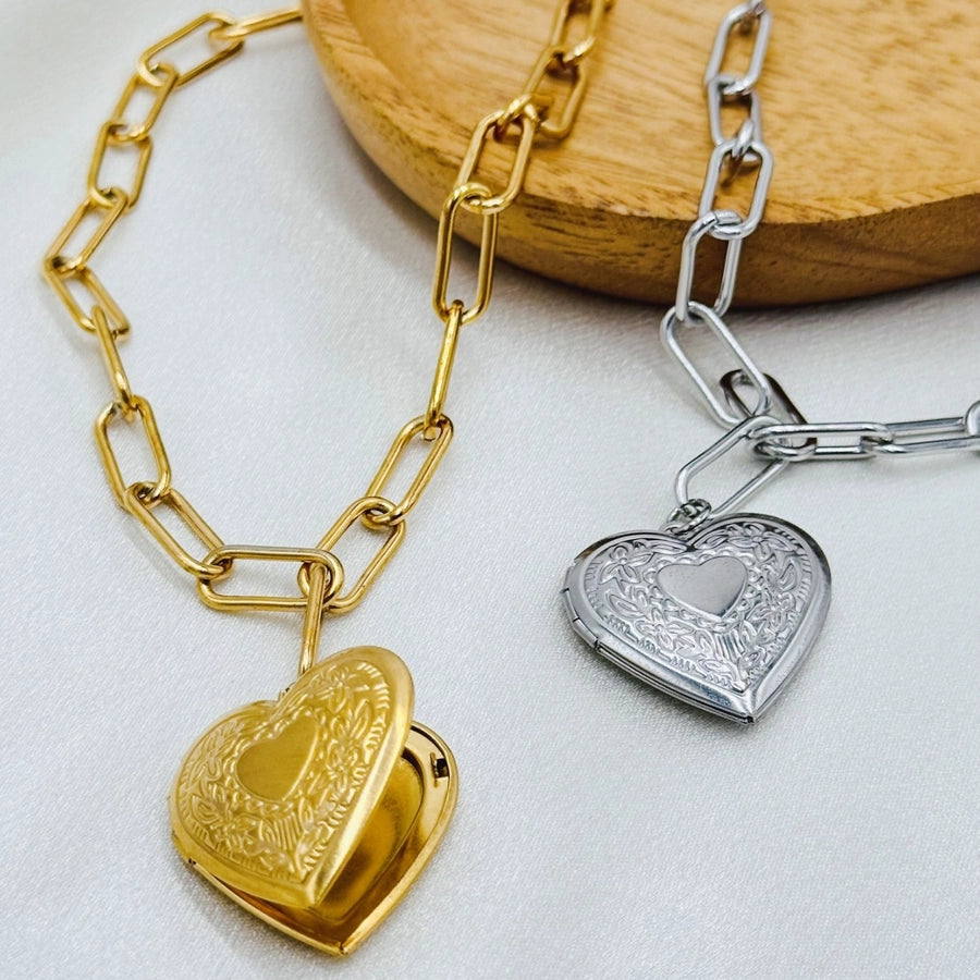 Heart Shape Necklace [304 Stainless Steel]