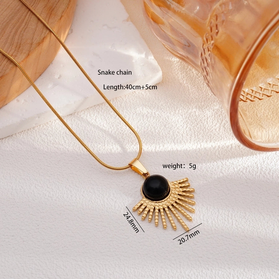 Retro Sun Pendant Necklace [304,316 Stainless Steel]