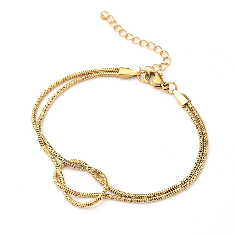 Simple Knot Bracelet [304 Stainless Steel,18K Gold Plated]