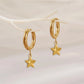 Star Drop Earrings [Stainless Steel]