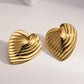 Mix Heart Earrings [304 Stainless Steel,18K Gold Plated]