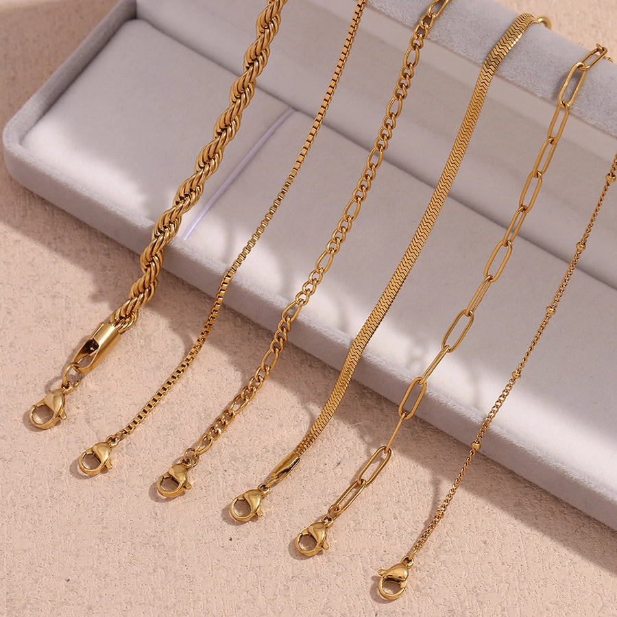 Chain Bracelets [304 Stainless Steel,18K Gold Plated]